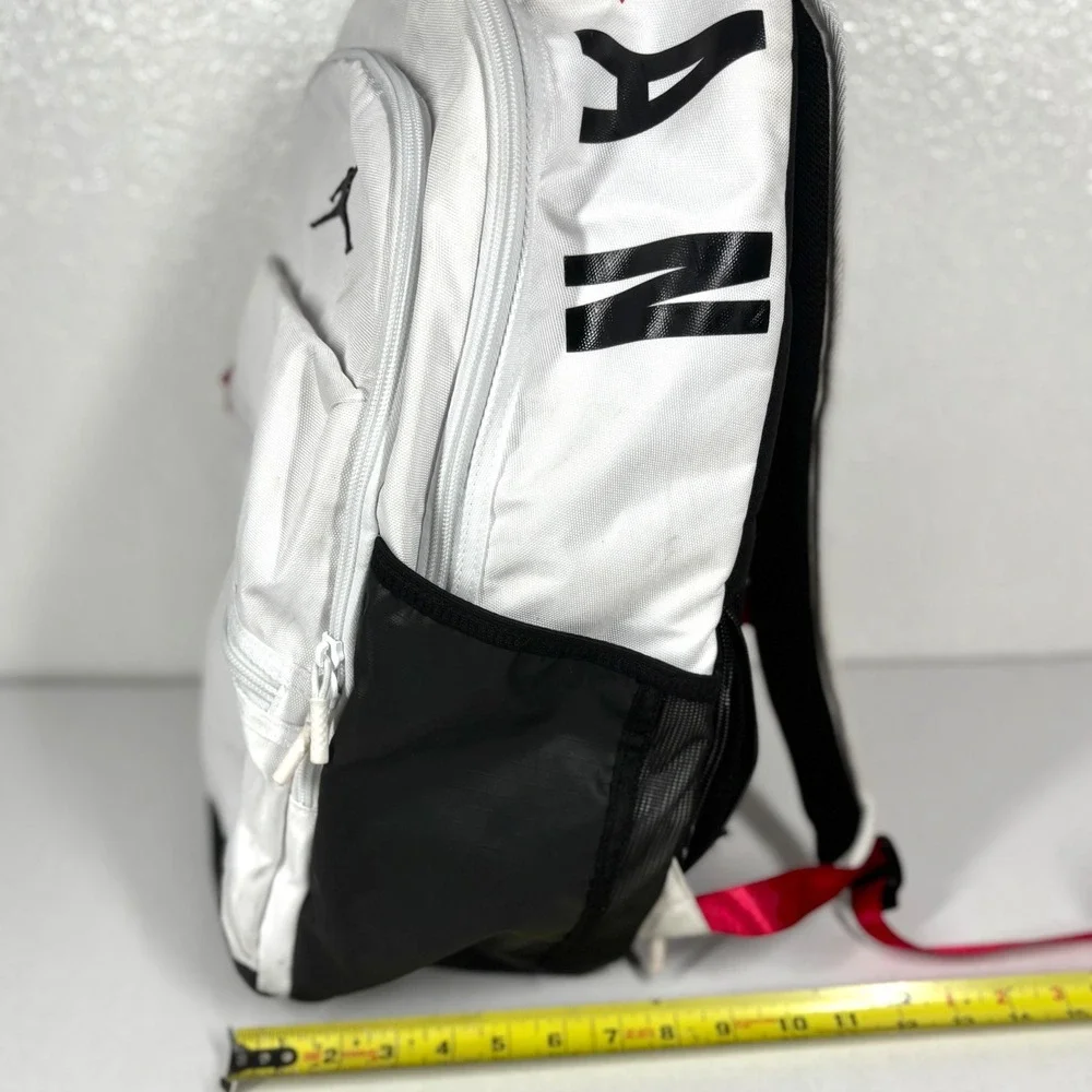 2 Nike Jordan Jumpman Duffel Bag‎ + Backpack SET White Black Red Logo 2pc LOT